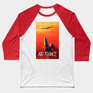 Vintage Travel Poster - Air France to Africa Baseball T-Shirt